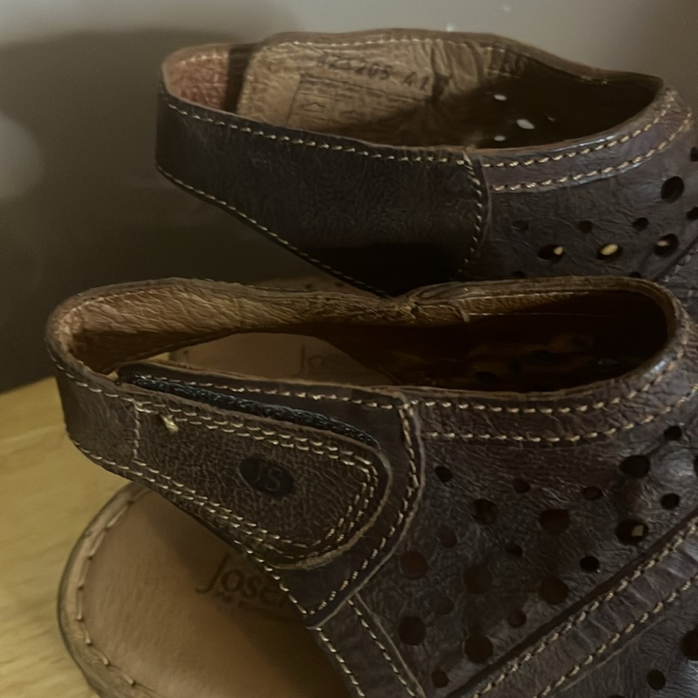 😄Leather open toe sandals eu 41 - Picture 4 of 8